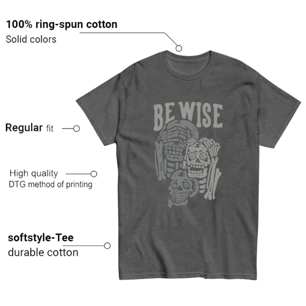 Be Wise Shirt to Match Jordan 4 SE Wet Cement Features