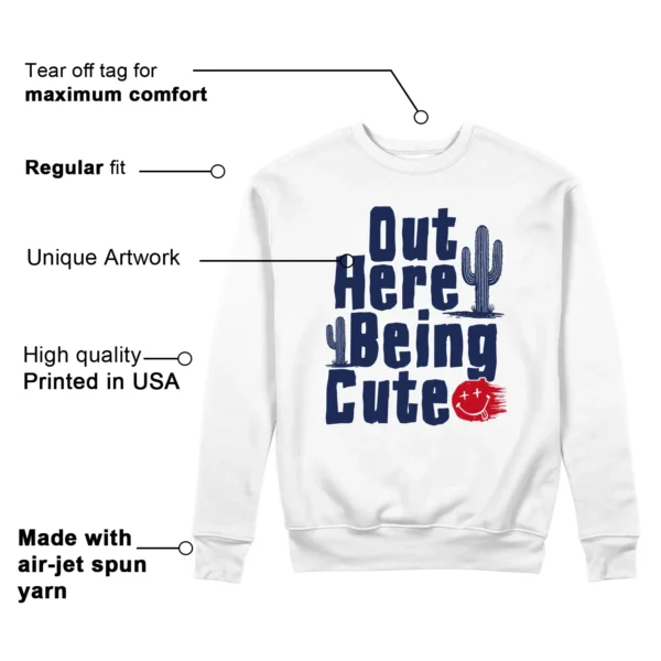 Being Cute Sweatshirt to Match Jordan 6 Olympic 2024 Features