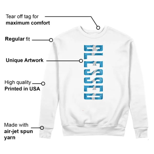 Blessed Sweatshirt to Match Jordan 4 Military Blue