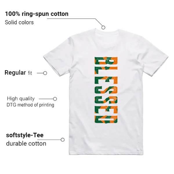 Blessed T-shirt to Match Jordan 5 Miami Hurricanes