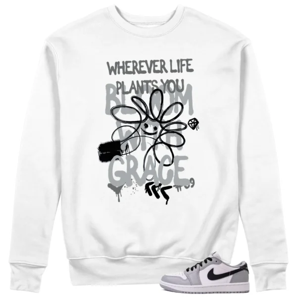 Bloom Grace Sweatshirt to Match Jordan 1 Retro Barons