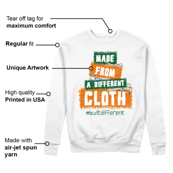 Built Different Sweatshirt to Match Jordan 5 Miami Hurricanes