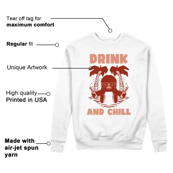 Drink Chill Sweatshirt to Match Jordan 13 Dune Red Features