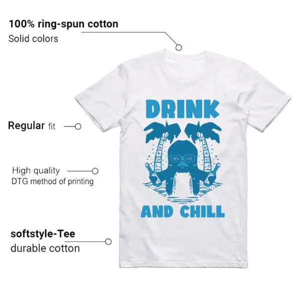 Drink Chill T-shirt to Match Jordan 4 Military Blue