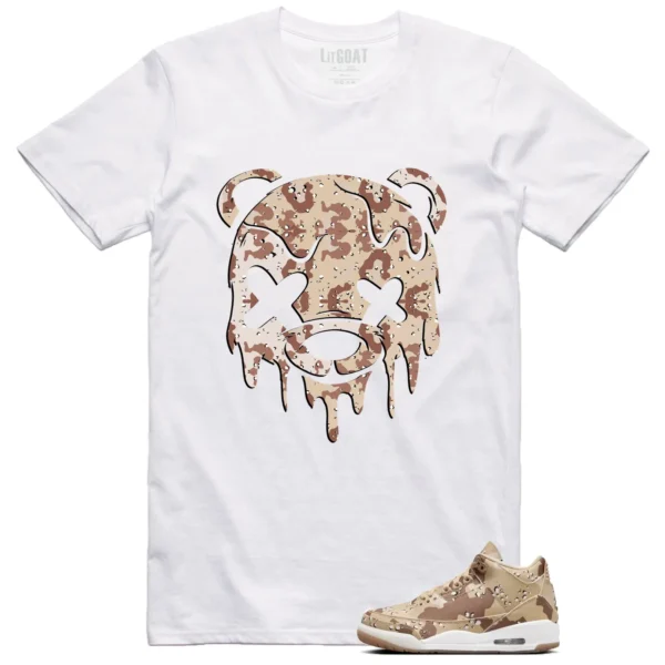 Drippy Bear Shirt to Match Jordan 3 Desert Camo