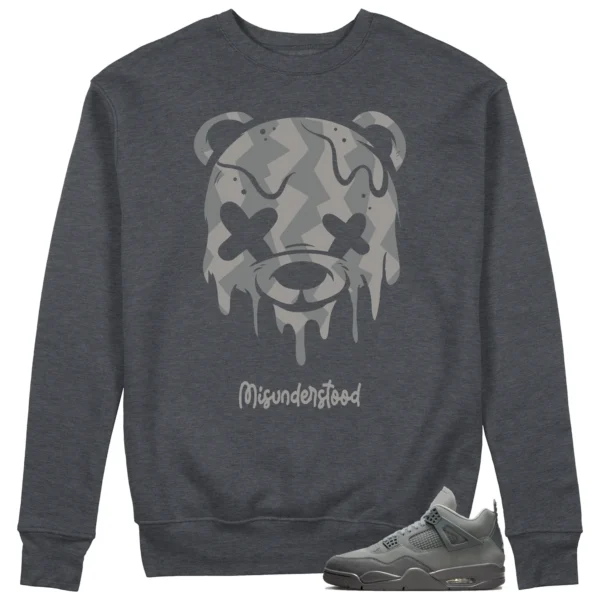 Drippy Bear Sweatshirt to Match Jordan 4 SE Wet Cement