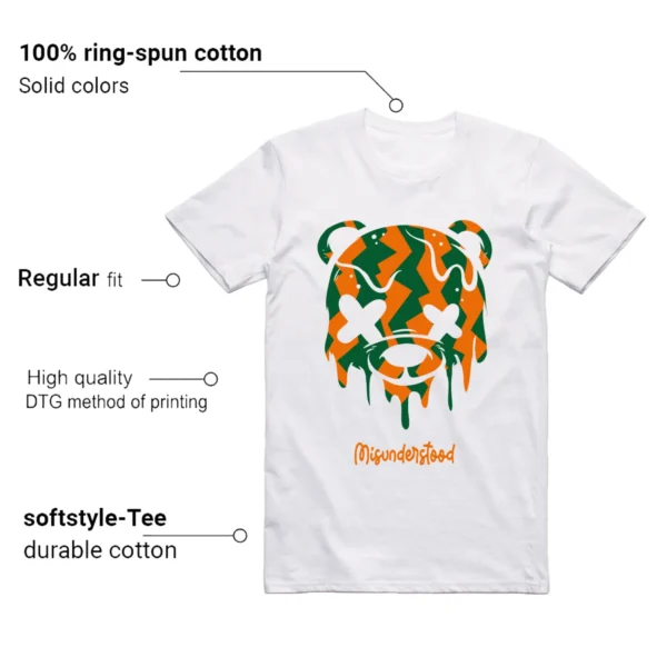 Drippy Bear T-shirt to Match Jordan 5 Miami Hurricanes