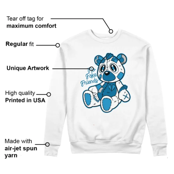 Fake Friends Sweatshirt to Match Jordan 4 Military Blue