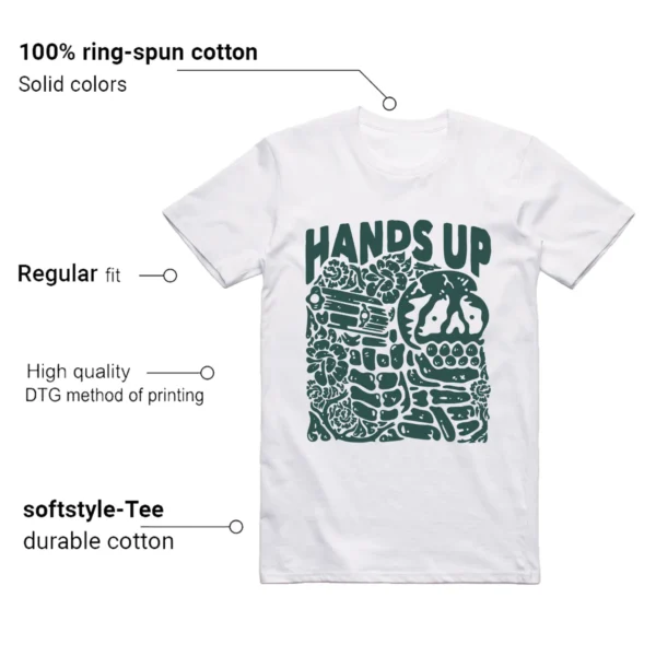 Hands Up T-shirt to Match Jordan 4 Oxidized Green