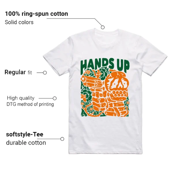 Hands Up T-shirt to Match Jordan 5 Miami Hurricanes