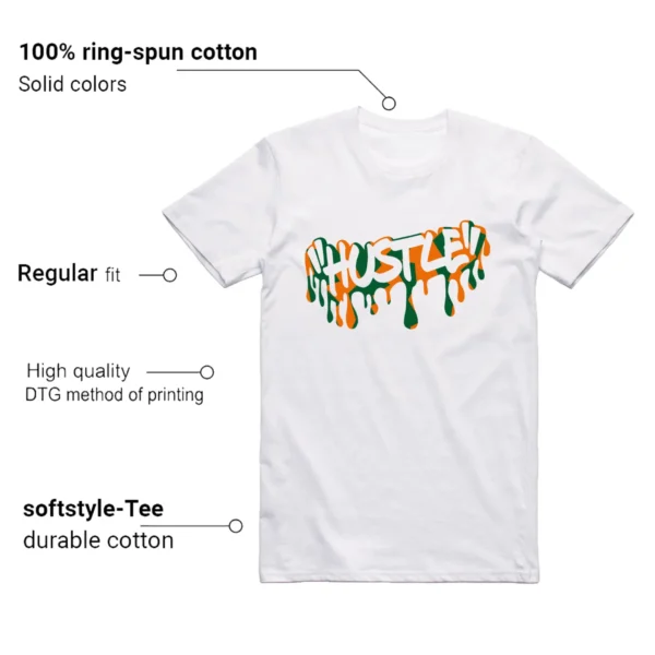 Hustle T-shirt to Match Jordan 5 Miami Hurricanes