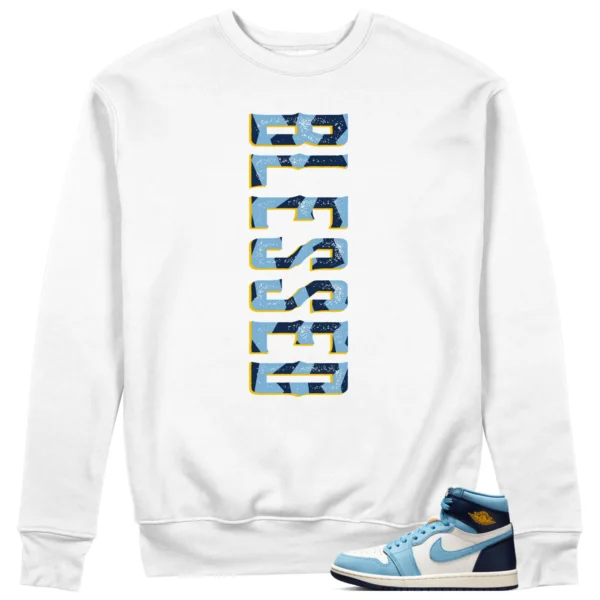 Jordan 1 First in Flight Sweatshirt Blessed Graphic