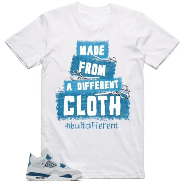 Jordan 4 Military Blue Shirt Built Different Graphic