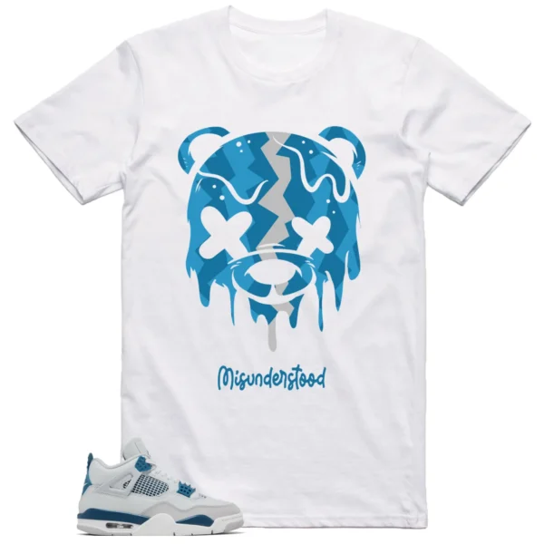 Jordan 4 Military Blue Shirt Drippy Bear Graphic