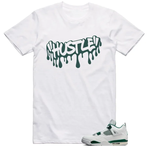 Jordan 4 Oxidized Green Shirt Hustle Graphic