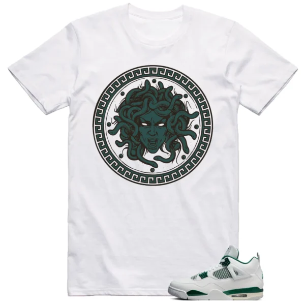 Jordan 4 Oxidized Green Shirt Medusa Graphic