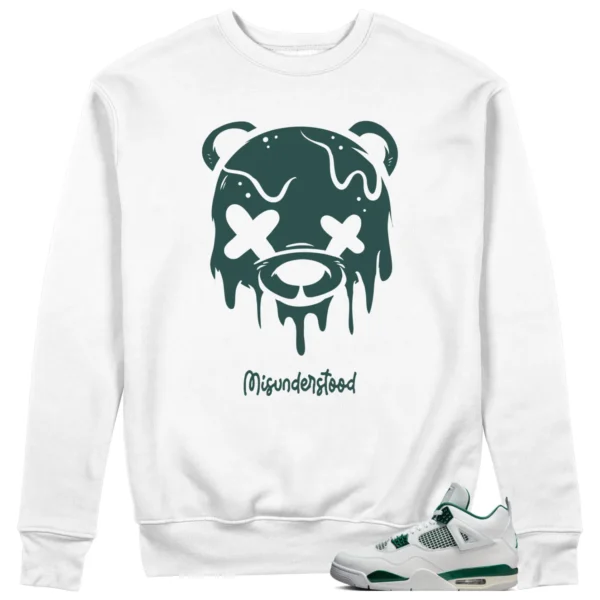 Jordan 4 Oxidized Green Sweatshirt Drippy Bear Graphic