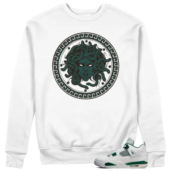 Jordan 4 Oxidized Green Sweatshirt Medusa Graphic