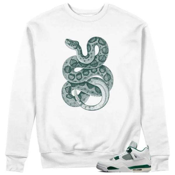 Jordan 4 Oxidized Green Sweatshirt Python Snake Graphic