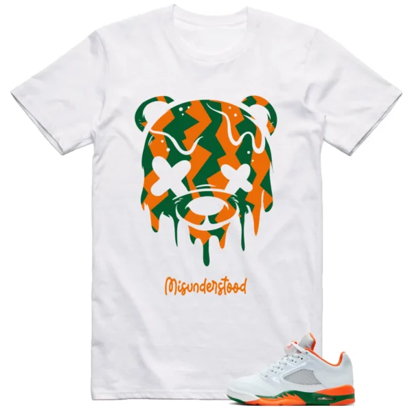 Jordan 5 Miami Hurricanes Shirt Drippy Bear Graphic