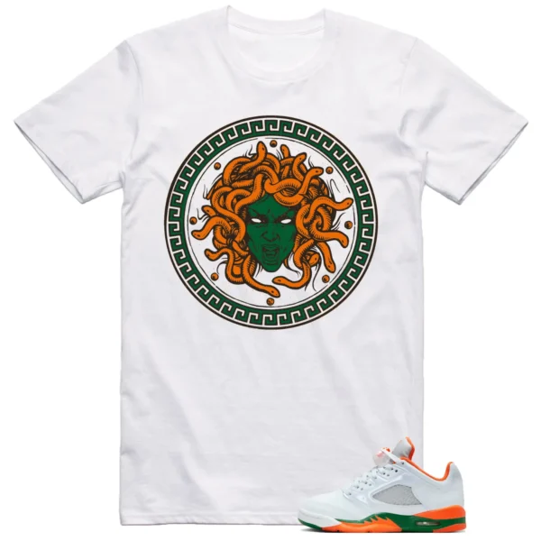 Jordan 5 Miami Hurricanes Shirt Medusa Graphic