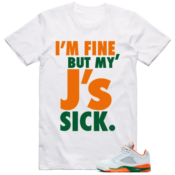 Jordan 5 Miami Hurricanes Shirt Sick Js Graphic