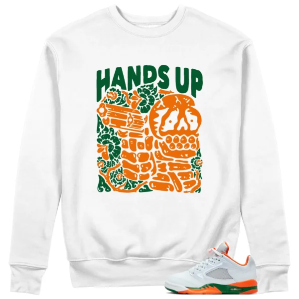 Jordan 5 Miami Hurricanes Sweatshirt Hands Up Graphic