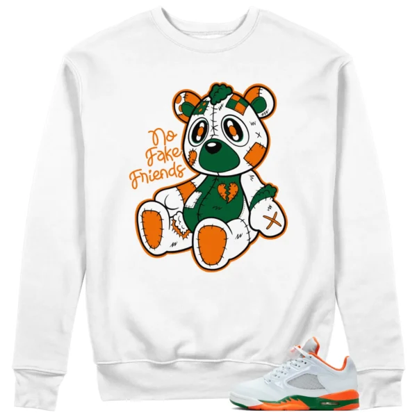 Jordan 5 Miami Hurricanes Sweatshirt No Friends Graphic