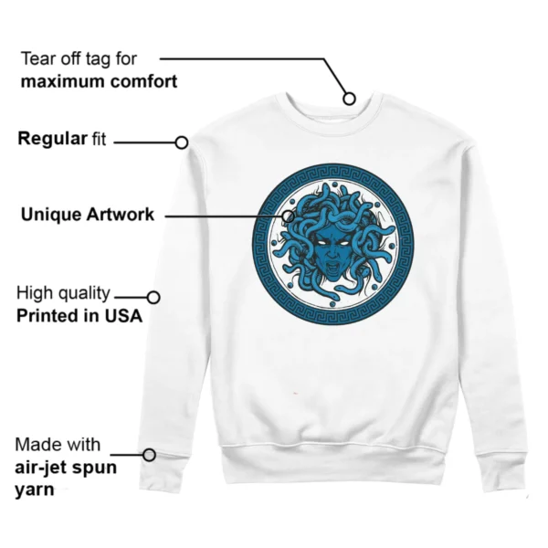 Medusa Sweatshirt to Match Jordan 4 Military Blue