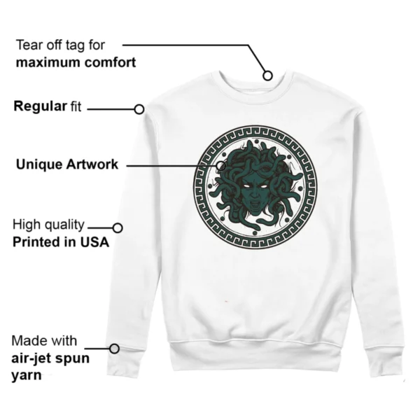 Medusa Sweatshirt to Match Jordan 4 Oxidized Green