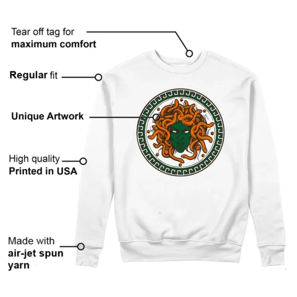 Medusa Sweatshirt to Match Jordan 5 Miami Hurricanes