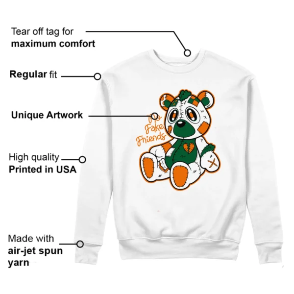 No Friends Sweatshirt to Match Jordan 5 Miami Hurricanes