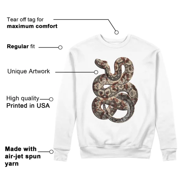 Python Snake Sweatshirt to Match Jordan 3 Desert Camo Features