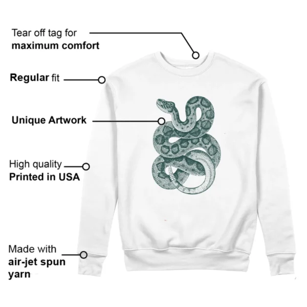 Python Snake Sweatshirt to Match Jordan 4 Oxidized Green