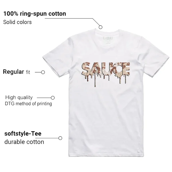 Sauce Shirt to Match Jordan 3 Desert Camo Features