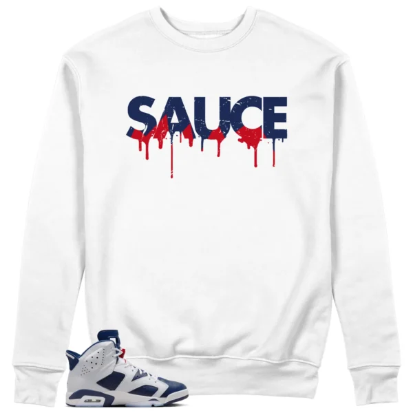 Sauce Sweatshirt to Match Jordan 6 Olympic 2024