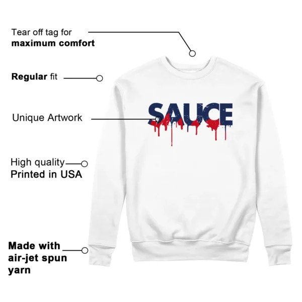 Sauce Sweatshirt to Match Jordan 6 Olympic 2024 Features