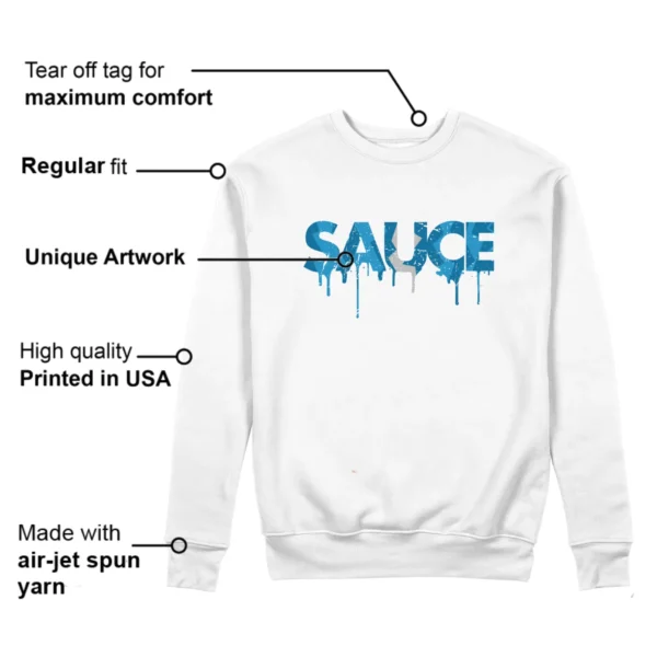 Sauce Sweatshirt to Match Jordan 4 Military Blue