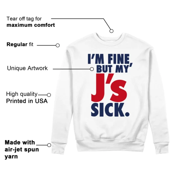 Sick Js Sweatshirt to Match Jordan 6 Olympic 2024 Features