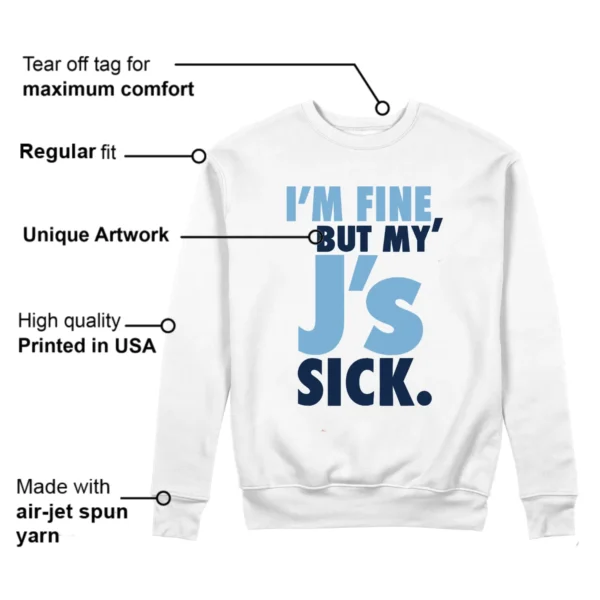 Sick Js Sweatshirt to Match Jordan 1 High First in Flight