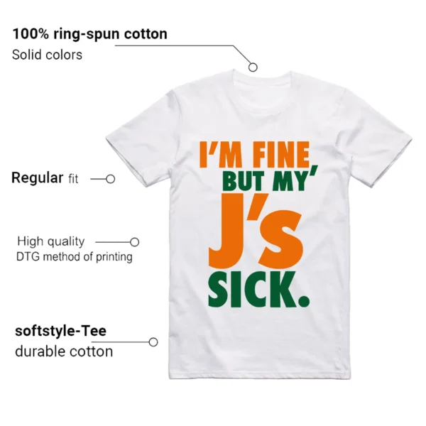 Sick Js T-shirt to Match Jordan 5 Miami Hurricanes