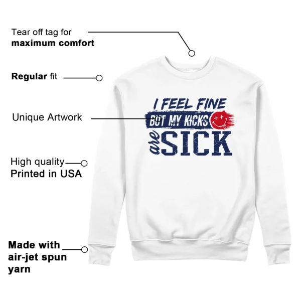 Sick Kicks Sweatshirt to Match Jordan 6 Olympic 2024 Features