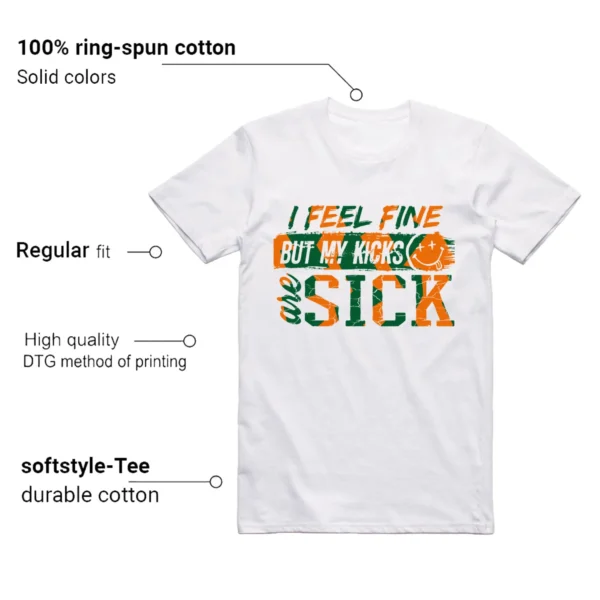 Sick Kicks T-shirt to Match Jordan 5 Miami Hurricanes