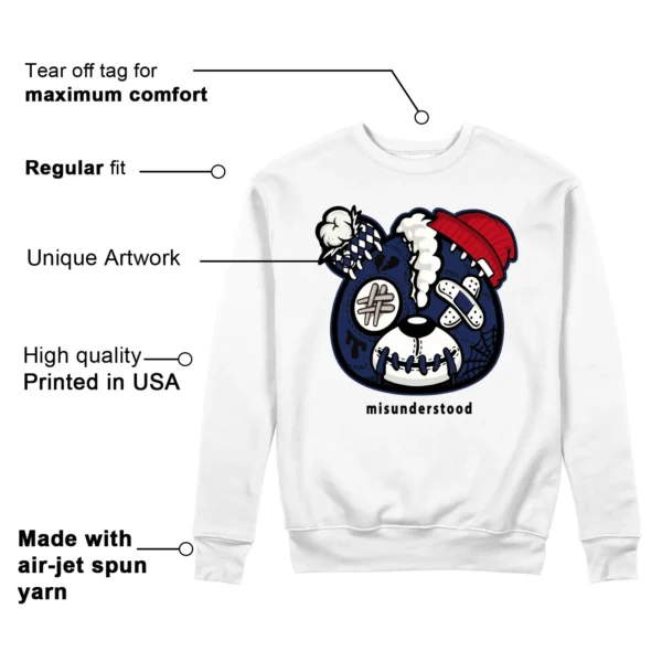 Teddy Bear Sweatshirt to Match Jordan 6 Olympic 2024 Features