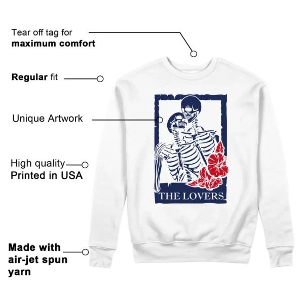 The Lovers Sweatshirt to Match Jordan 6 Olympic 2024 Features