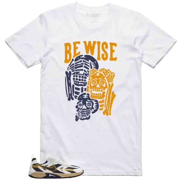 WMNS Nike Jam White Midnight Navy Gold Matching T-shirt Be Wise