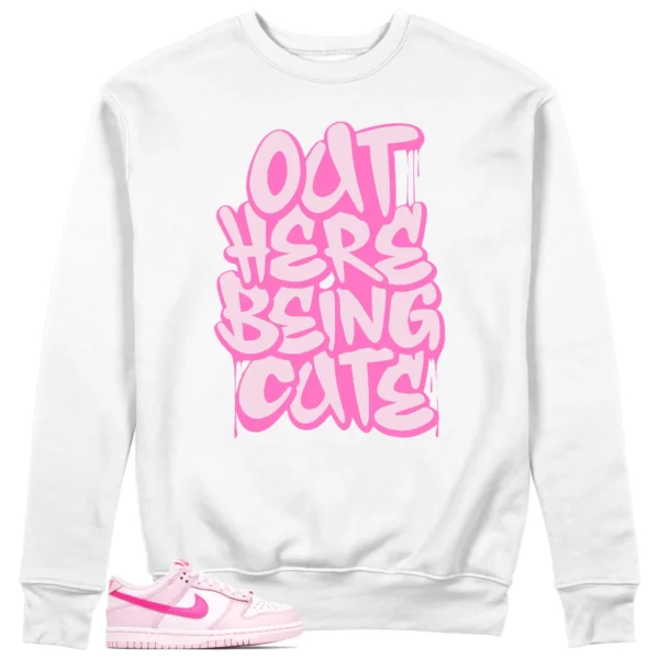 Being Cute Sweatshirt to Match Nike Dunk Low Triple Pink