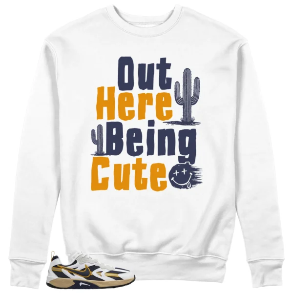 Being Cute Sweatshirt to Match WMNS Nike Jam White Midnight Navy Gold