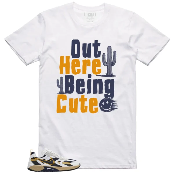 WMNS Nike Jam White Midnight Navy Gold Matching T-shirt Being Cute