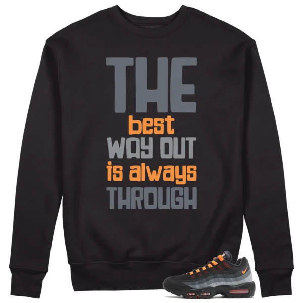 Best Way Sweatshirt to Match Nike Air Max 95 Black Hyper Crimson